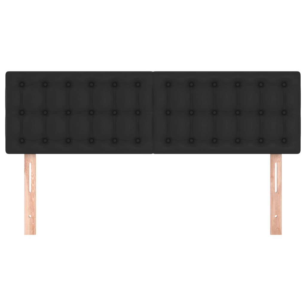 2 db fekete műbőr fejtámla 72 x 5 x 78/88 cm