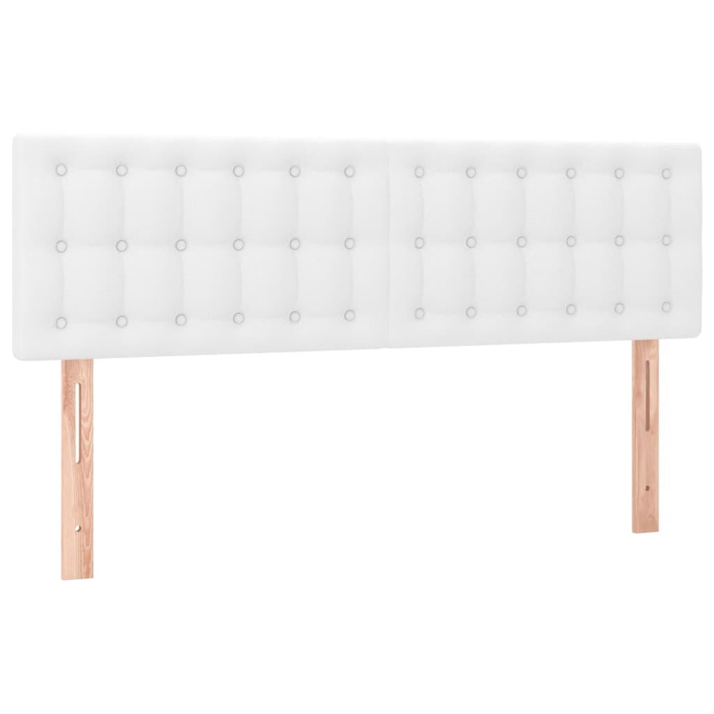 2 db fehér műbőr fejtámla 72 x 5 x 78/88 cm
