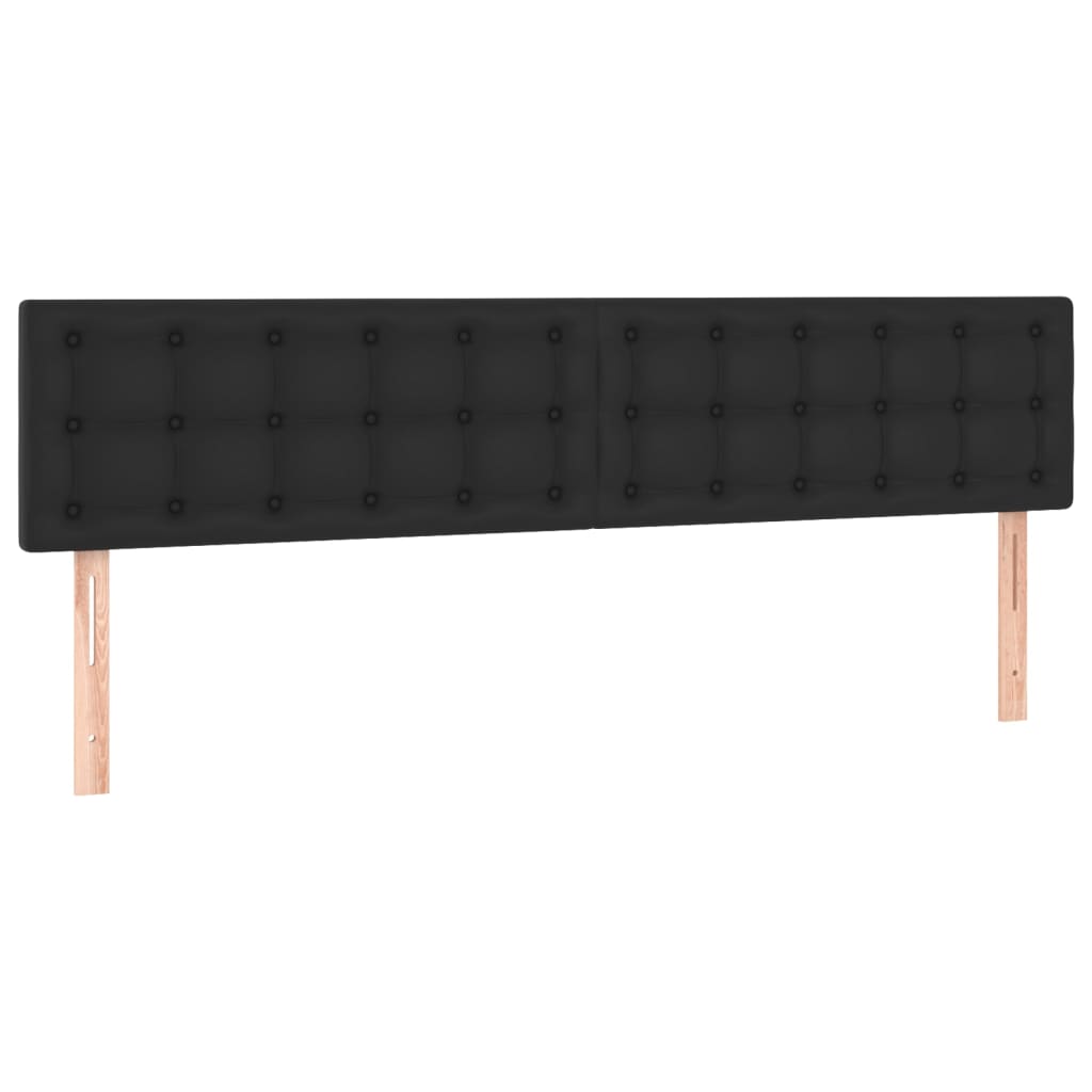 2 db fekete műbőr fejtámla 90x5x78/88 cm