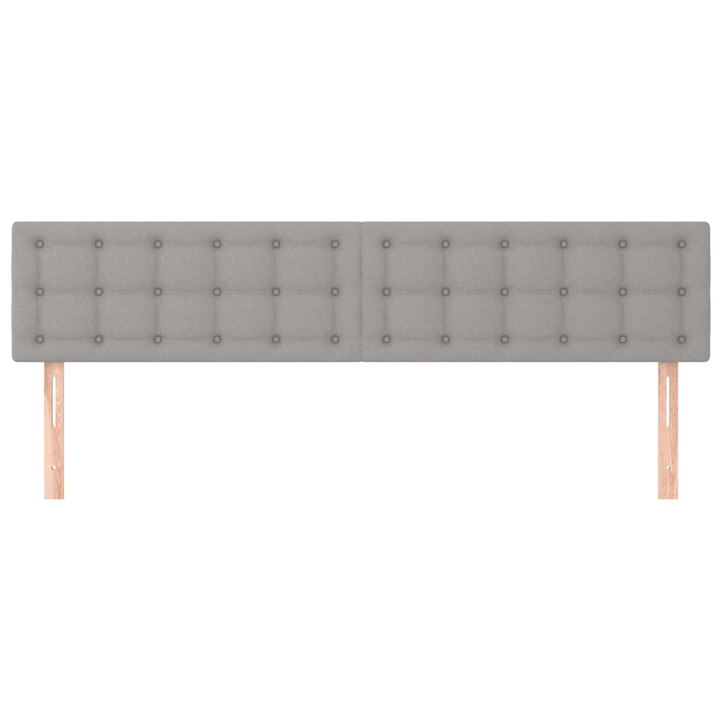 2 db világosszürke szövet fejtámla 100x5x78/88 cm