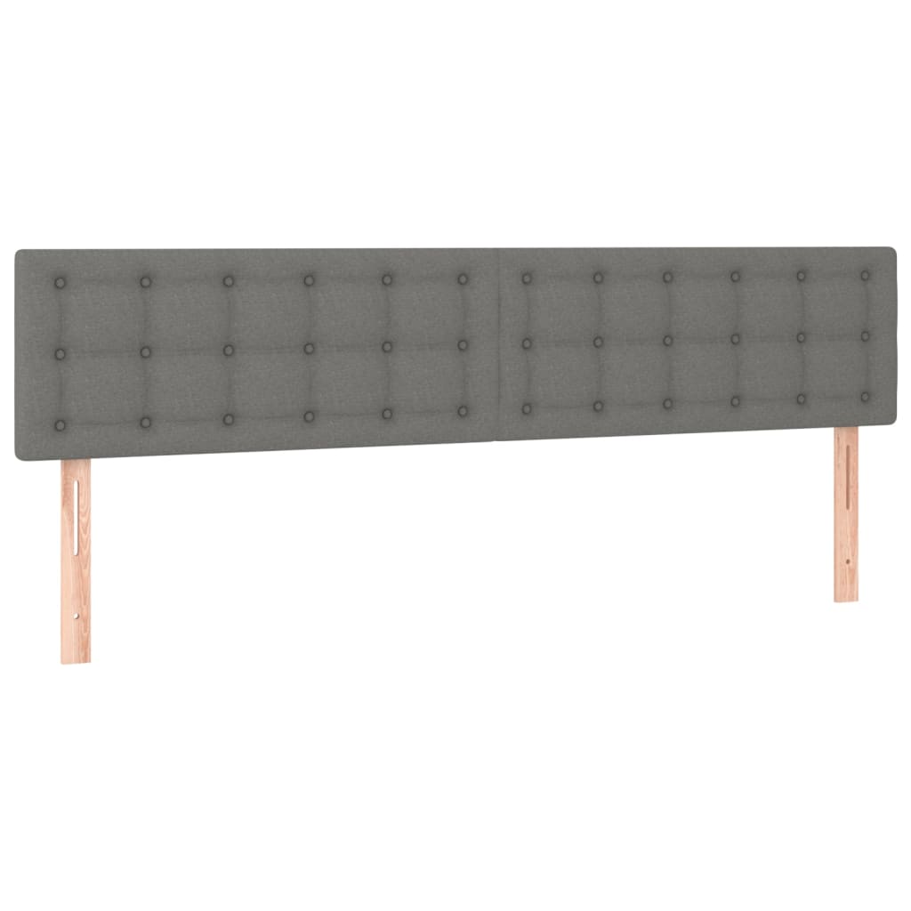 2 db sötétszürke szövet fejtámla 100x5x78/88 cm