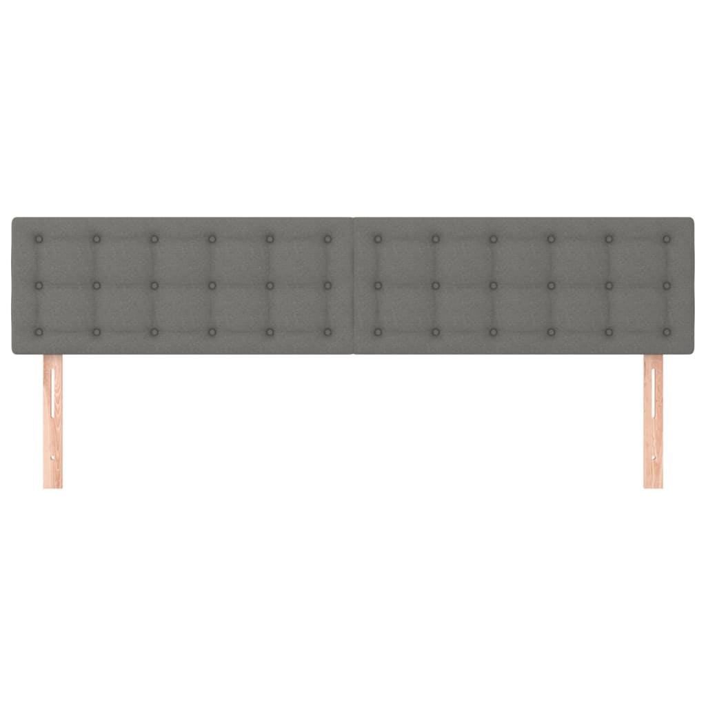 2 db sötétszürke szövet fejtámla 100x5x78/88 cm