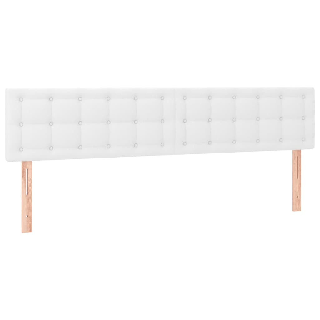 2 db fehér műbőr fejtámla 100x5x78/88 cm