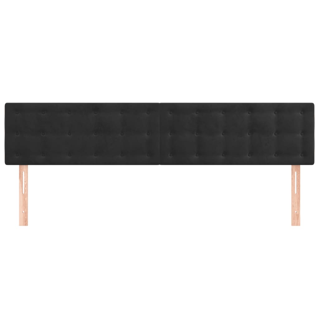 2 db fekete bársony fejtámla 100x5x78/88 cm