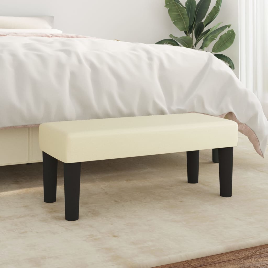 krémszínű műbőr pad 70 x 30 x 30 cm