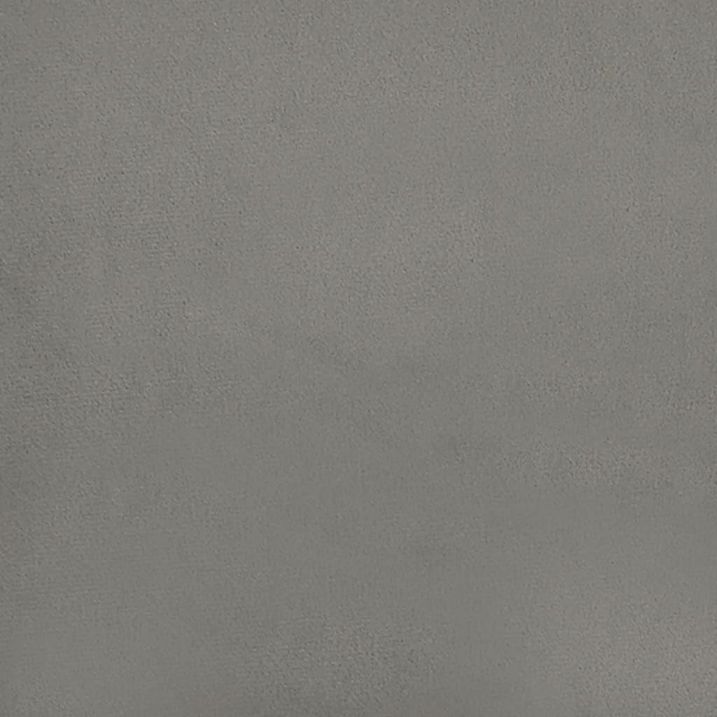 világosszürke bársony zsebrugós ágymatrac 90x200x20 cm
