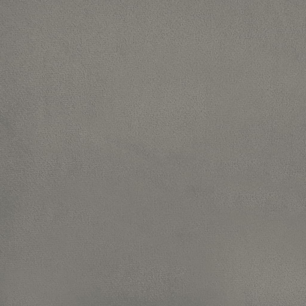 világosszürke bársony zsebrugós ágymatrac 140 x 190 x 20 cm