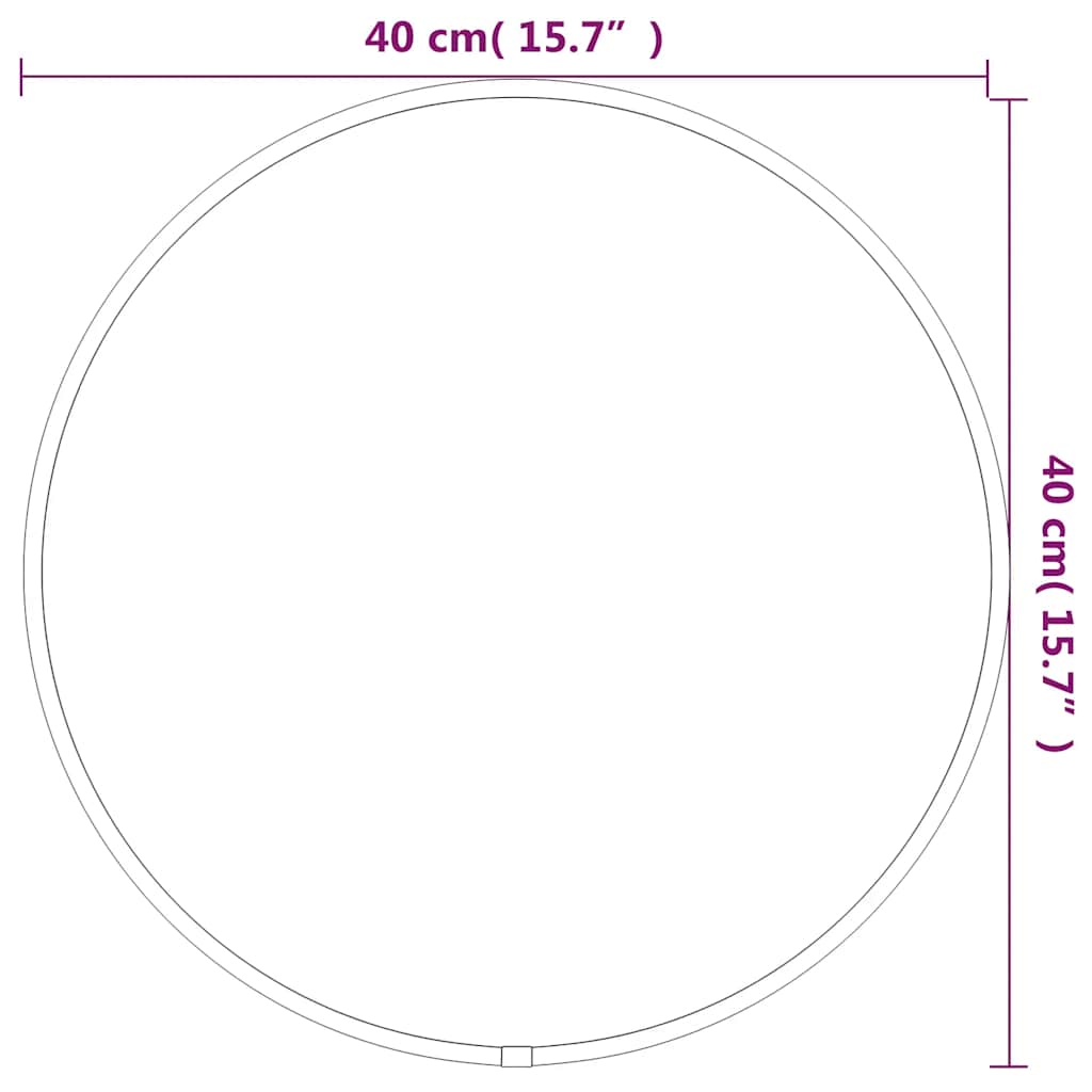ezüstszínű falitükör Ø 40 cm Kerek