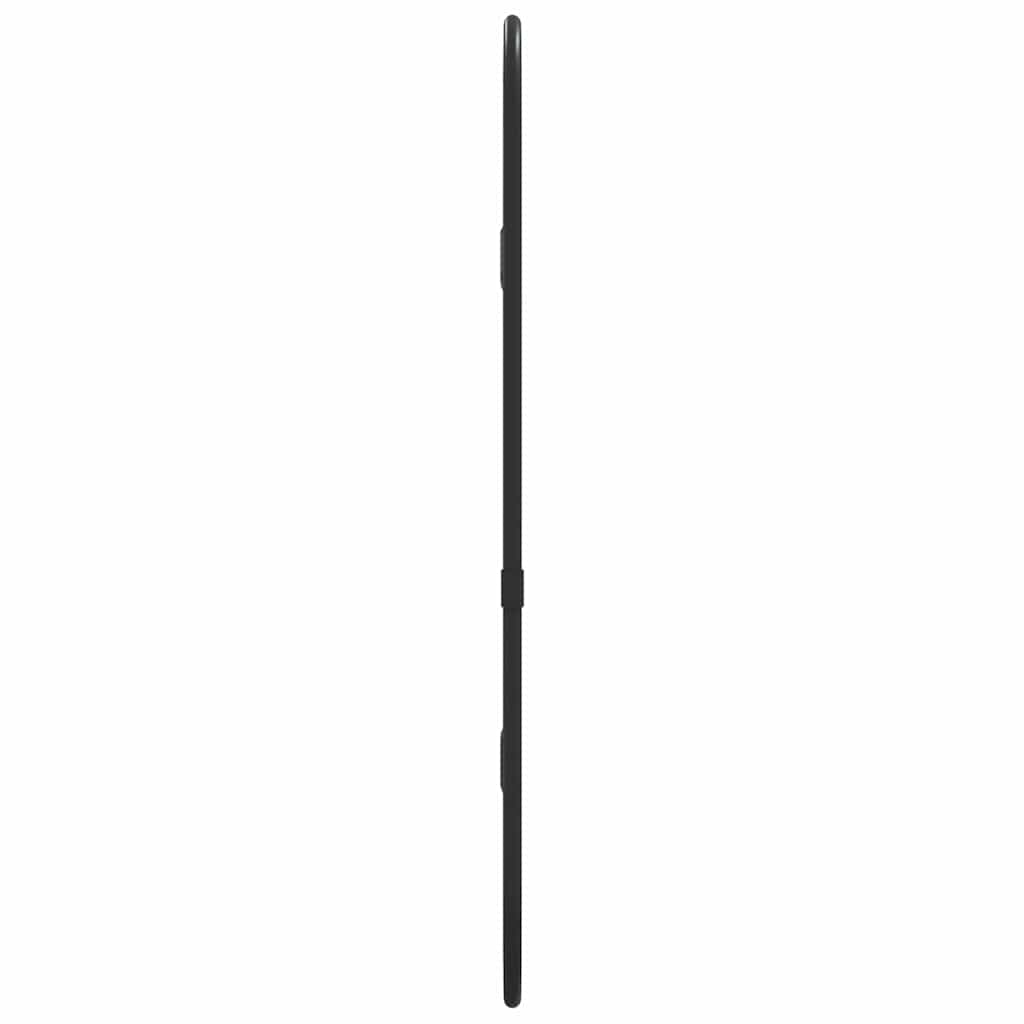 fekete ovális falitükör 40x15 cm