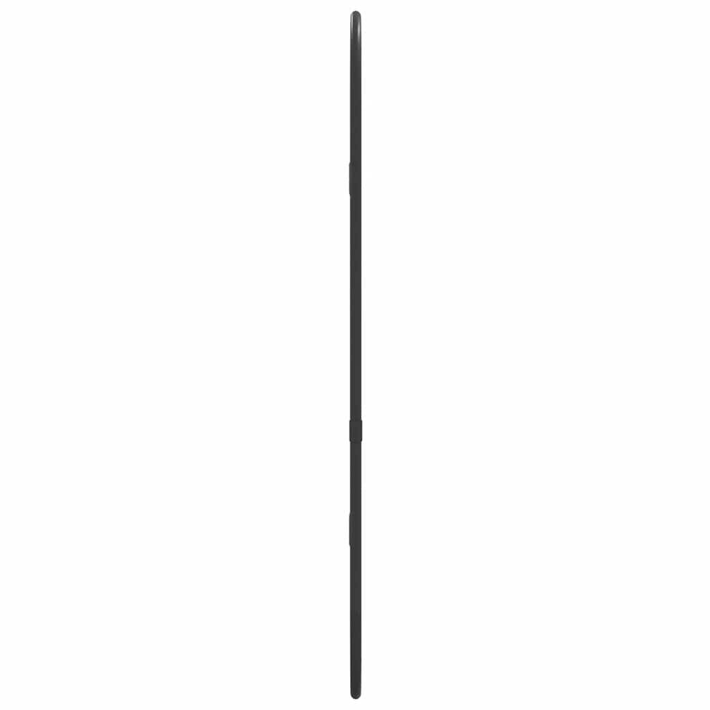 fekete ovális falitükör 50x20 cm