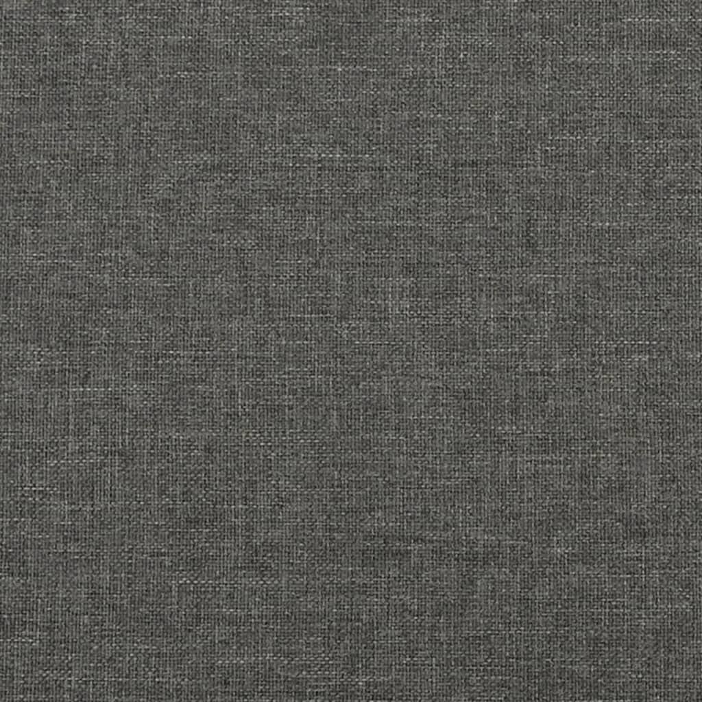 sötétszürke szövet ágykeret matrac nélkül 200 x 200 cm