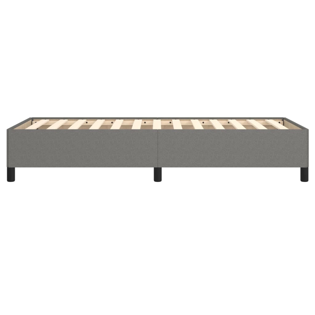 sötétszürke szövet ágykeret matrac nélkül 90x200 cm