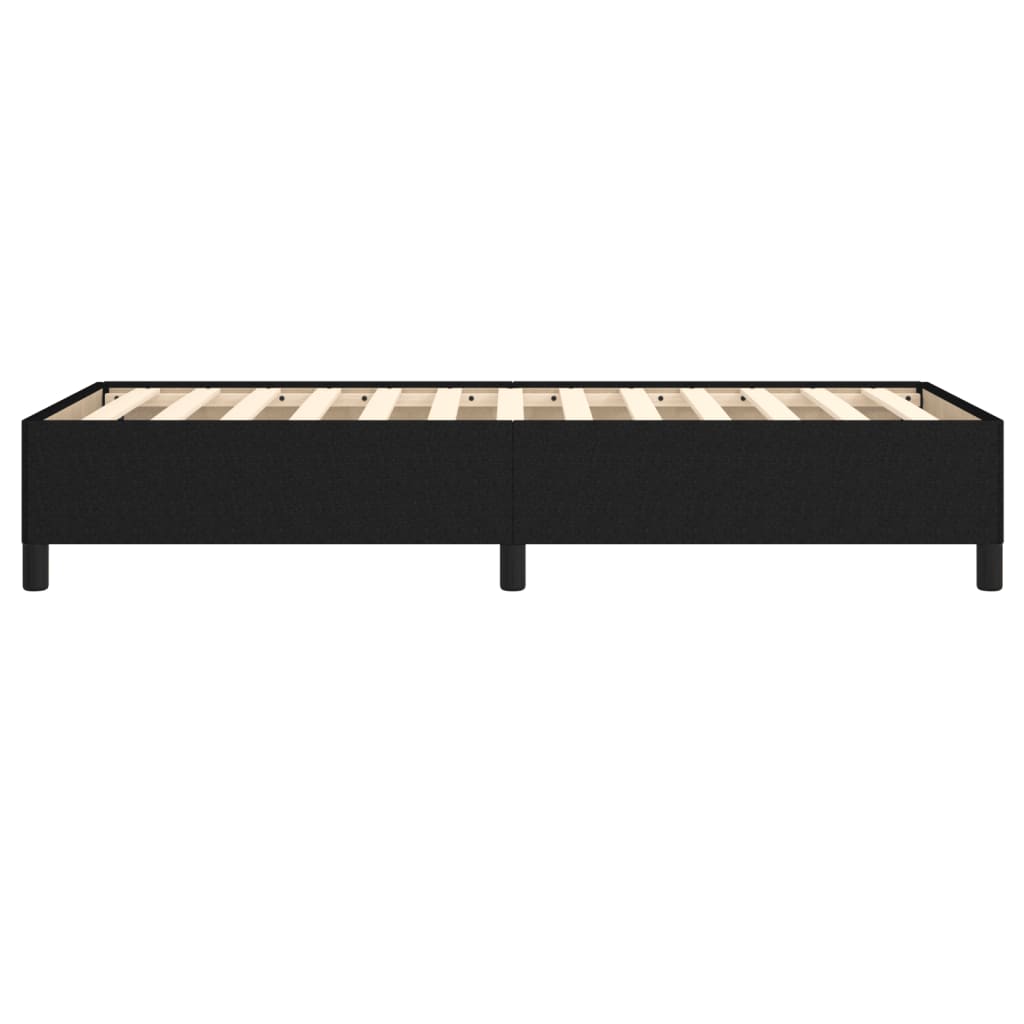 fekete szövet ágykeret matrac nélkül 100x200 cm