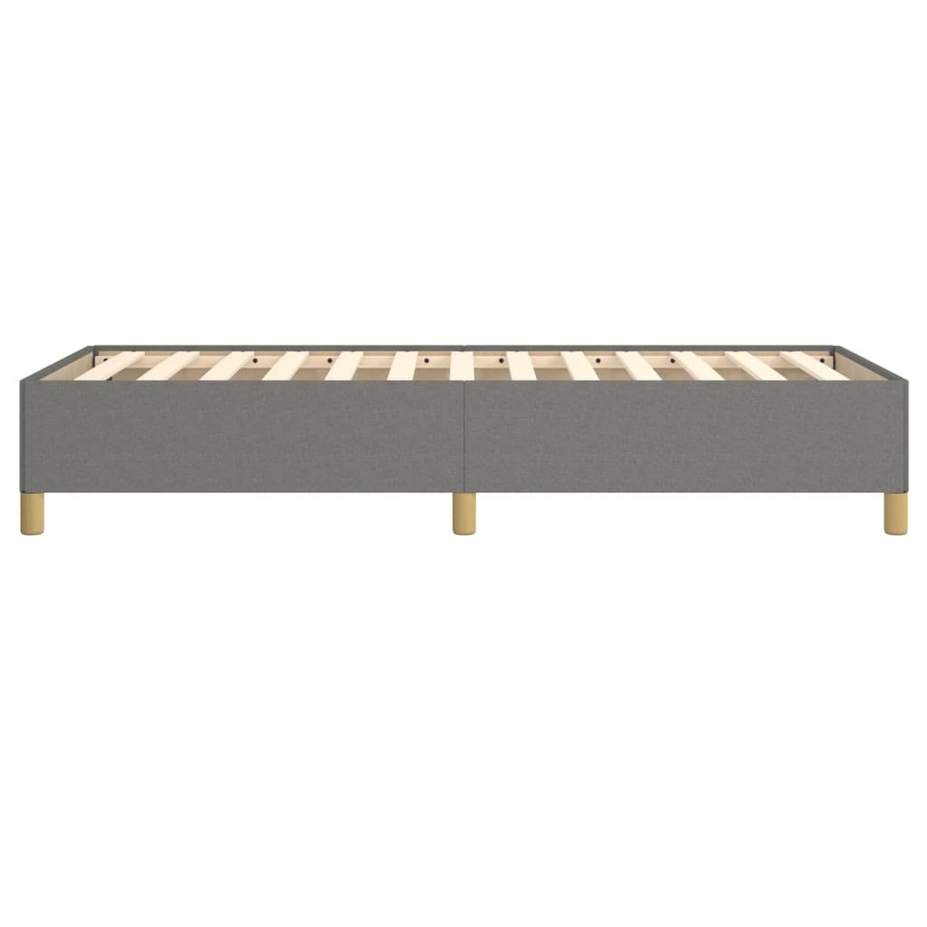 sötétszürke szövet ágykeret matrac nélkül 80x200 cm