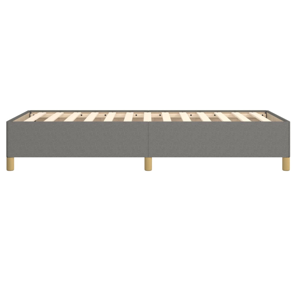 sötétszürke szövet ágykeret matrac nélkül 100x200 cm