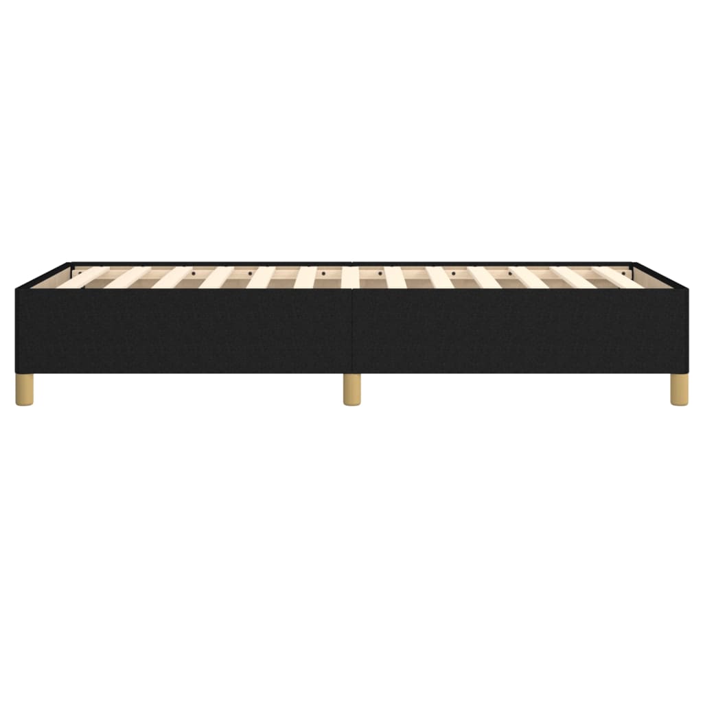 fekete szövet ágykeret matrac nélkül 100x200 cm