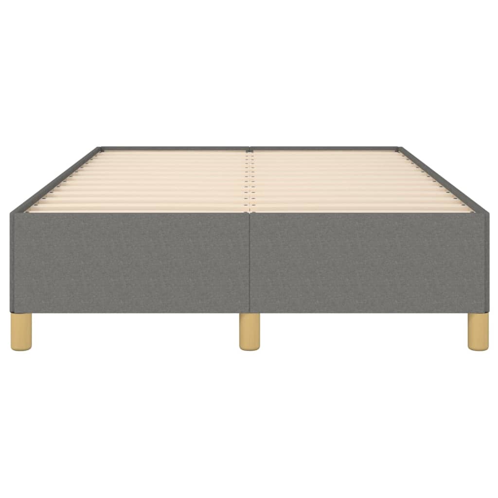 sötétszürke szövet ágykeret matrac nélkül 120x200 cm