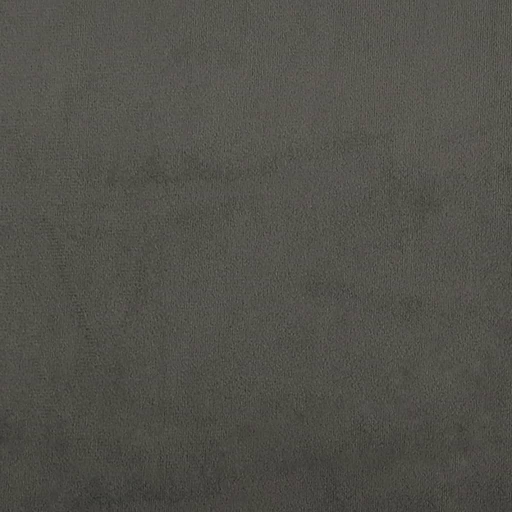 sötétszürke bársony ágykeret matrac nélkül 140x200 cm