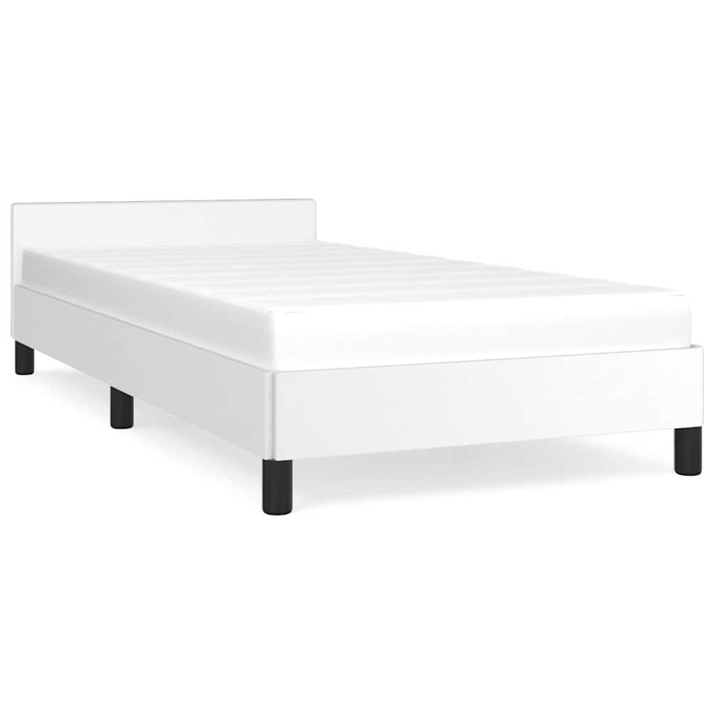 fehér ágykeret fejtámlával matrac nélkül 90x200 cm