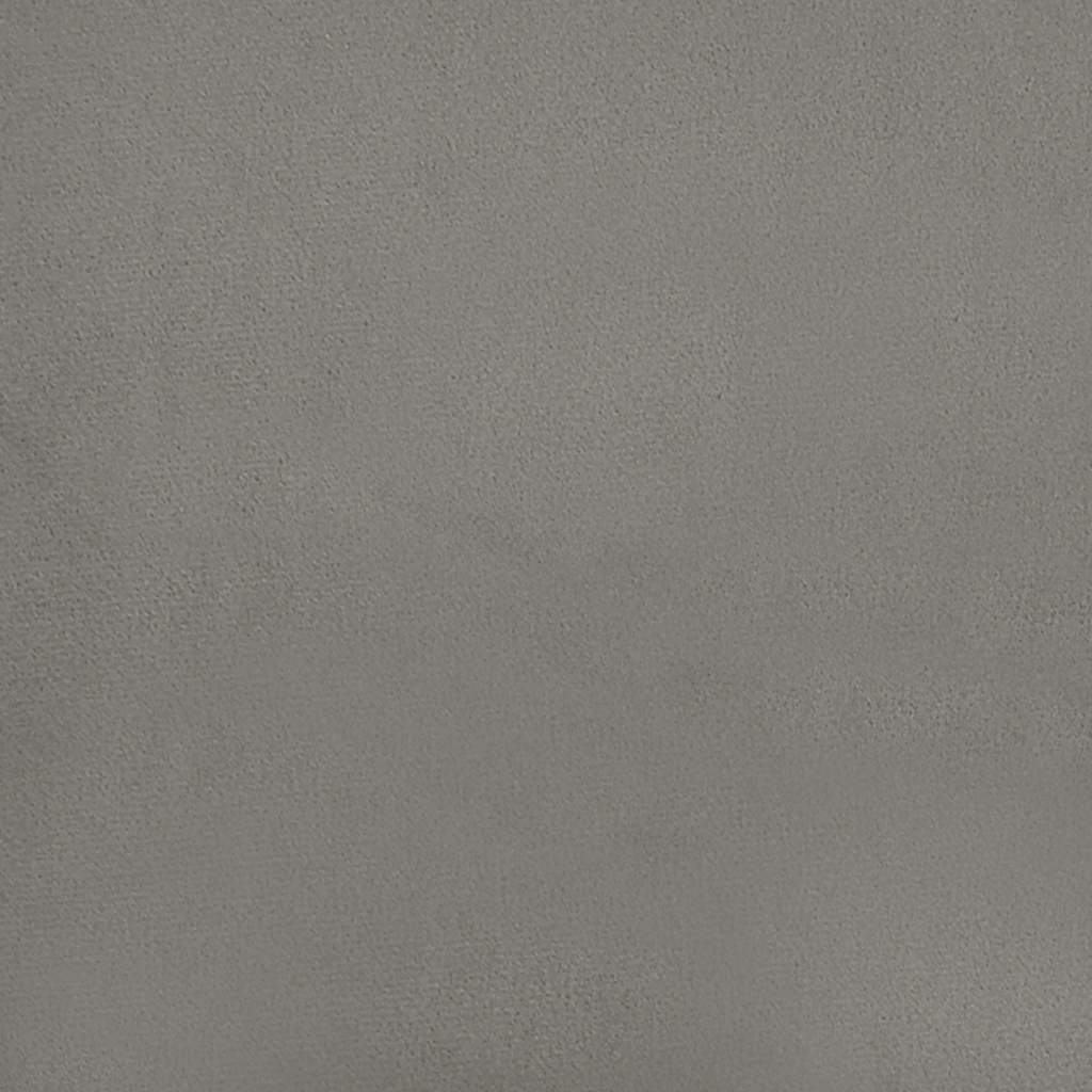 világosszürke bársony ágykeret matrac nélkül 90x200 cm