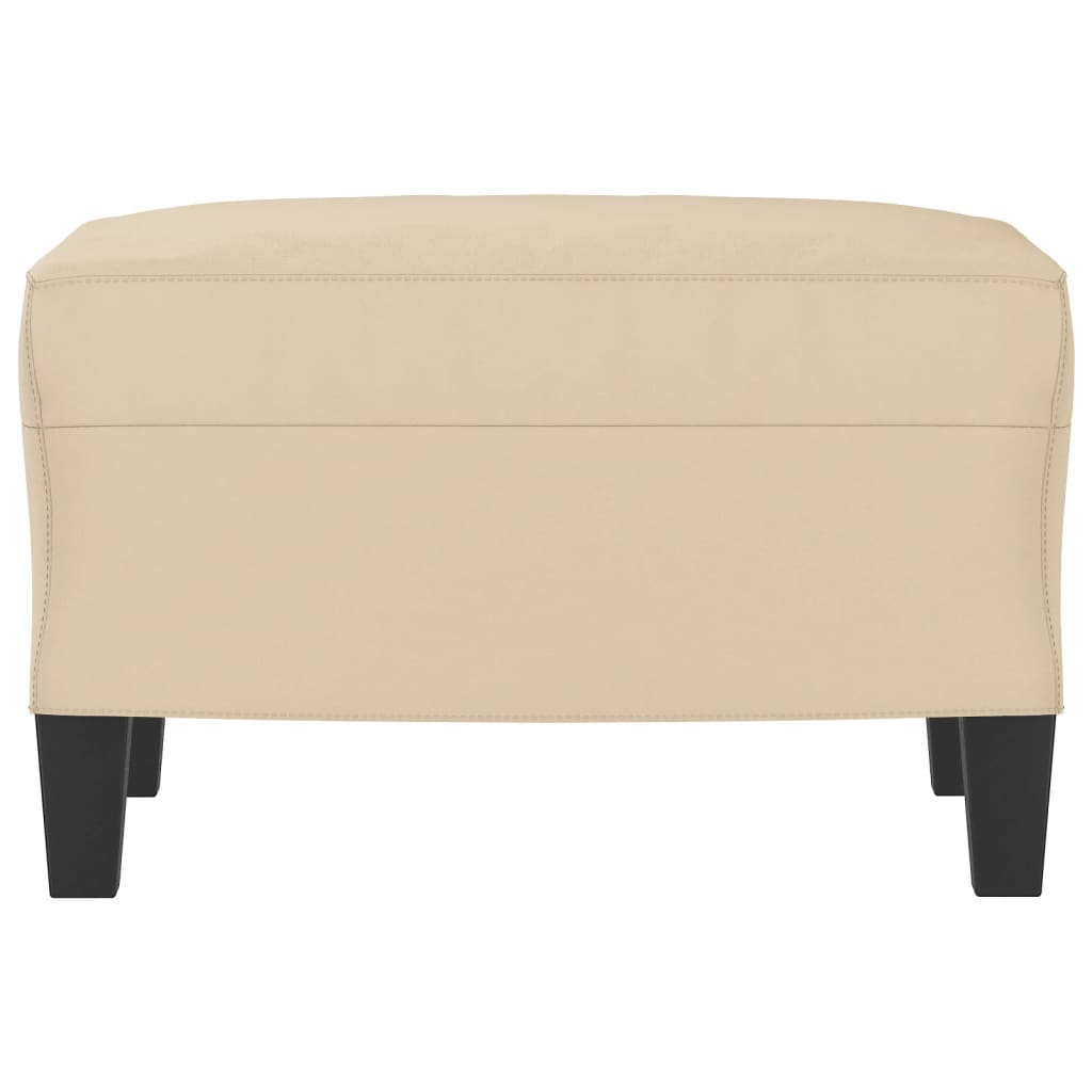 krémszínű mikroszálas szövet lábzsámoly 60 x 50 x 41 cm