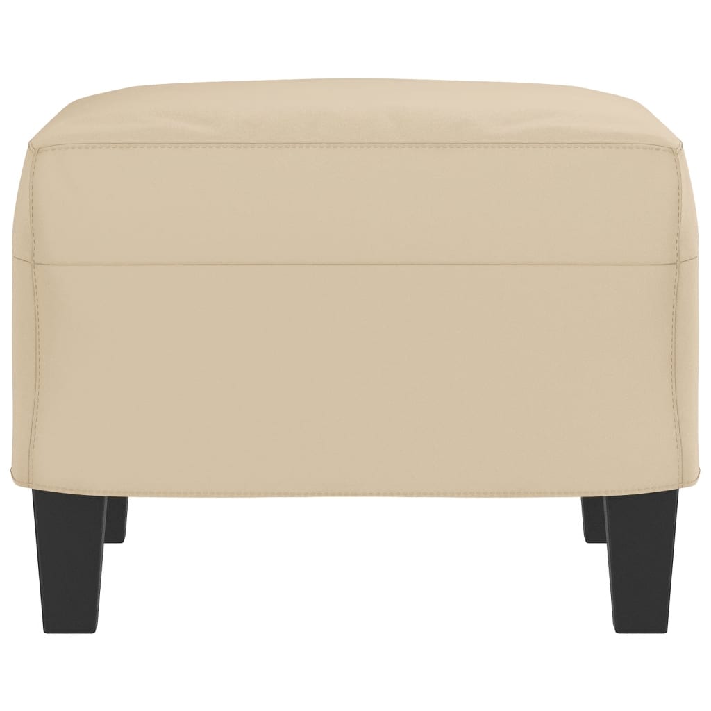 krémszínű mikroszálas szövet lábzsámoly 60 x 50 x 41 cm