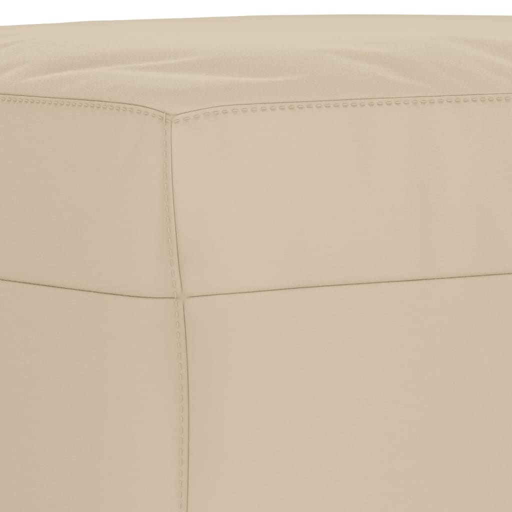 krémszínű mikroszálas szövet lábzsámoly 60 x 50 x 41 cm