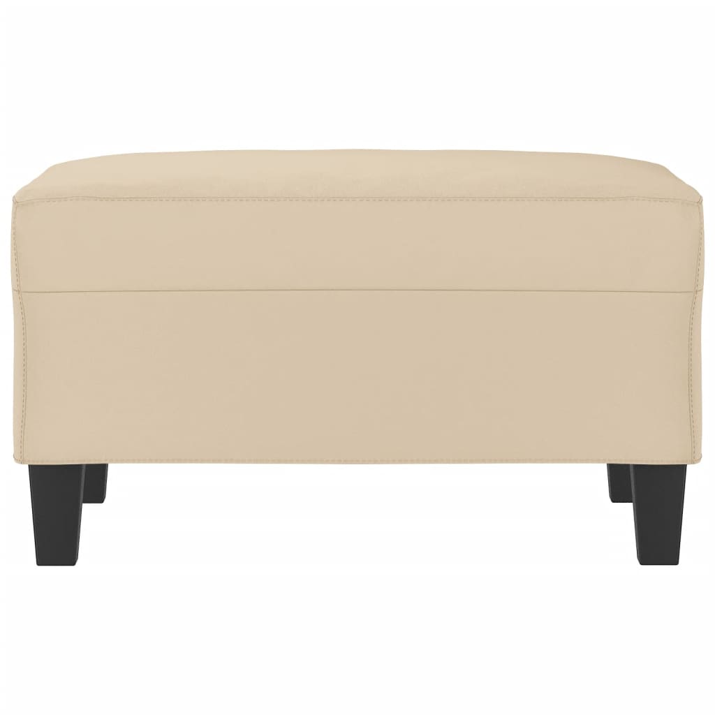 krémszínű mikroszálas szövet lábzsámoly 70 x 55 x 41 cm