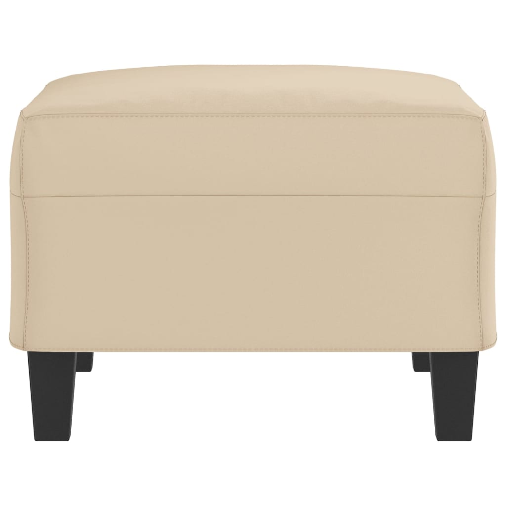 krémszínű mikroszálas szövet lábzsámoly 70 x 55 x 41 cm