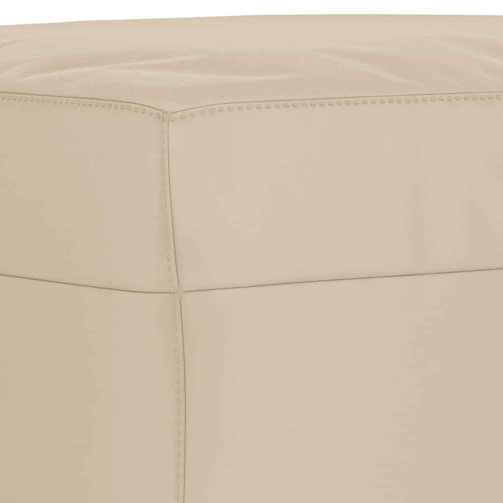 krémszínű mikroszálas szövet lábzsámoly 70 x 55 x 41 cm