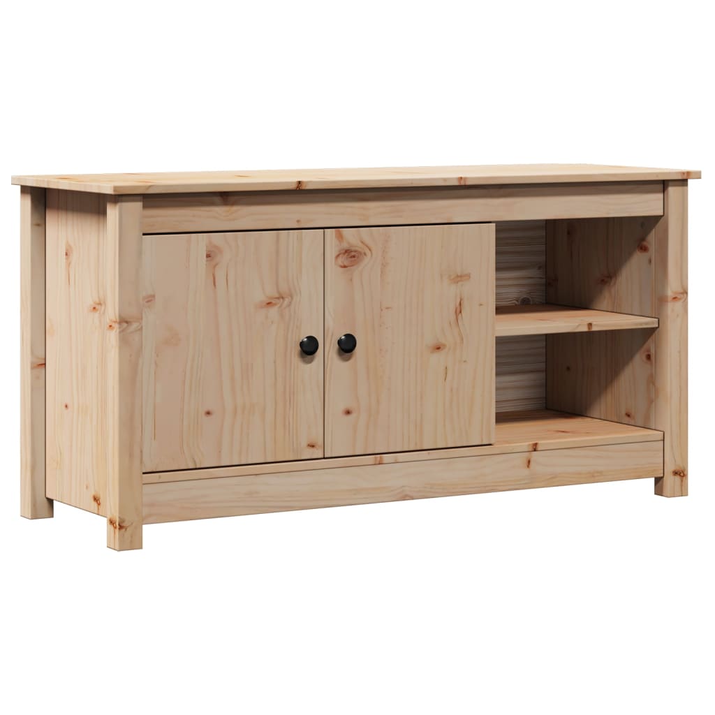 tömör fenyőfa TV-szekrény 103 x 36,5 x 52 cm