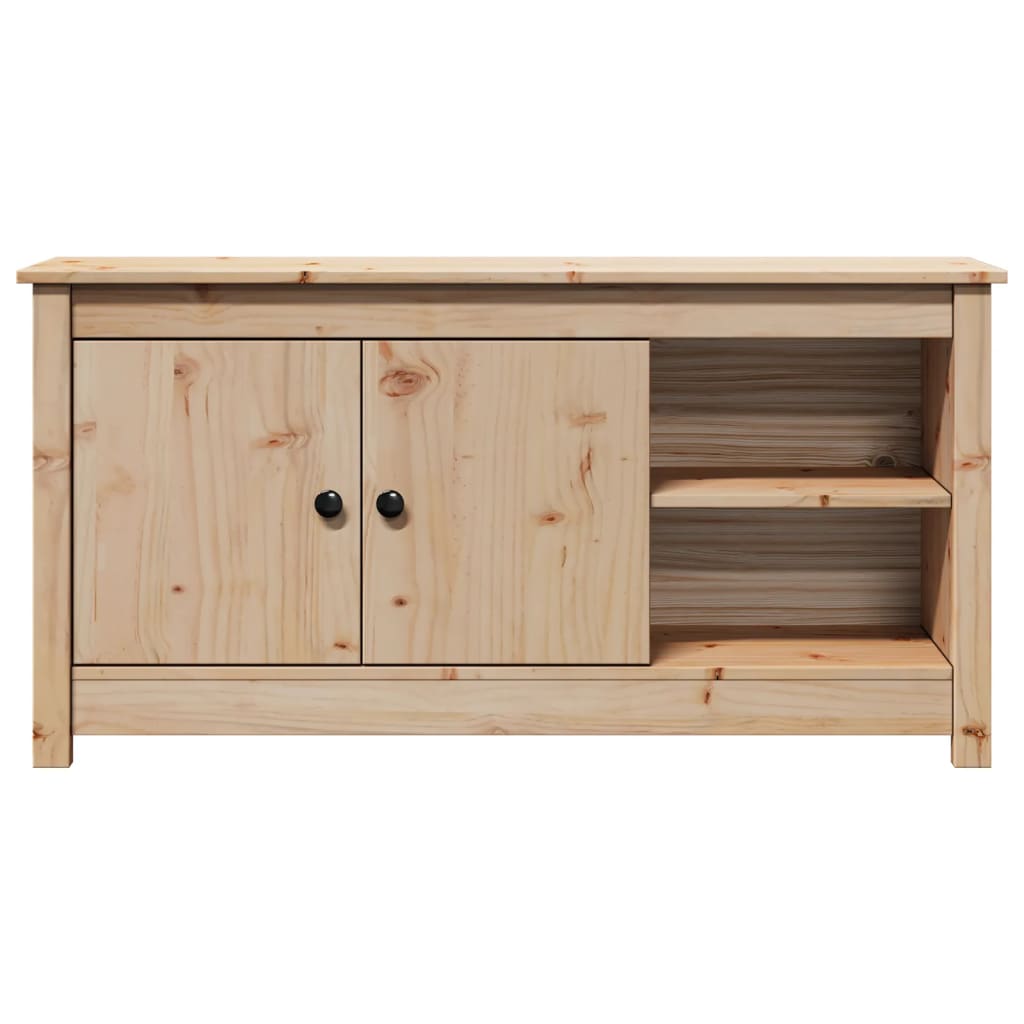 tömör fenyőfa TV-szekrény 103 x 36,5 x 52 cm