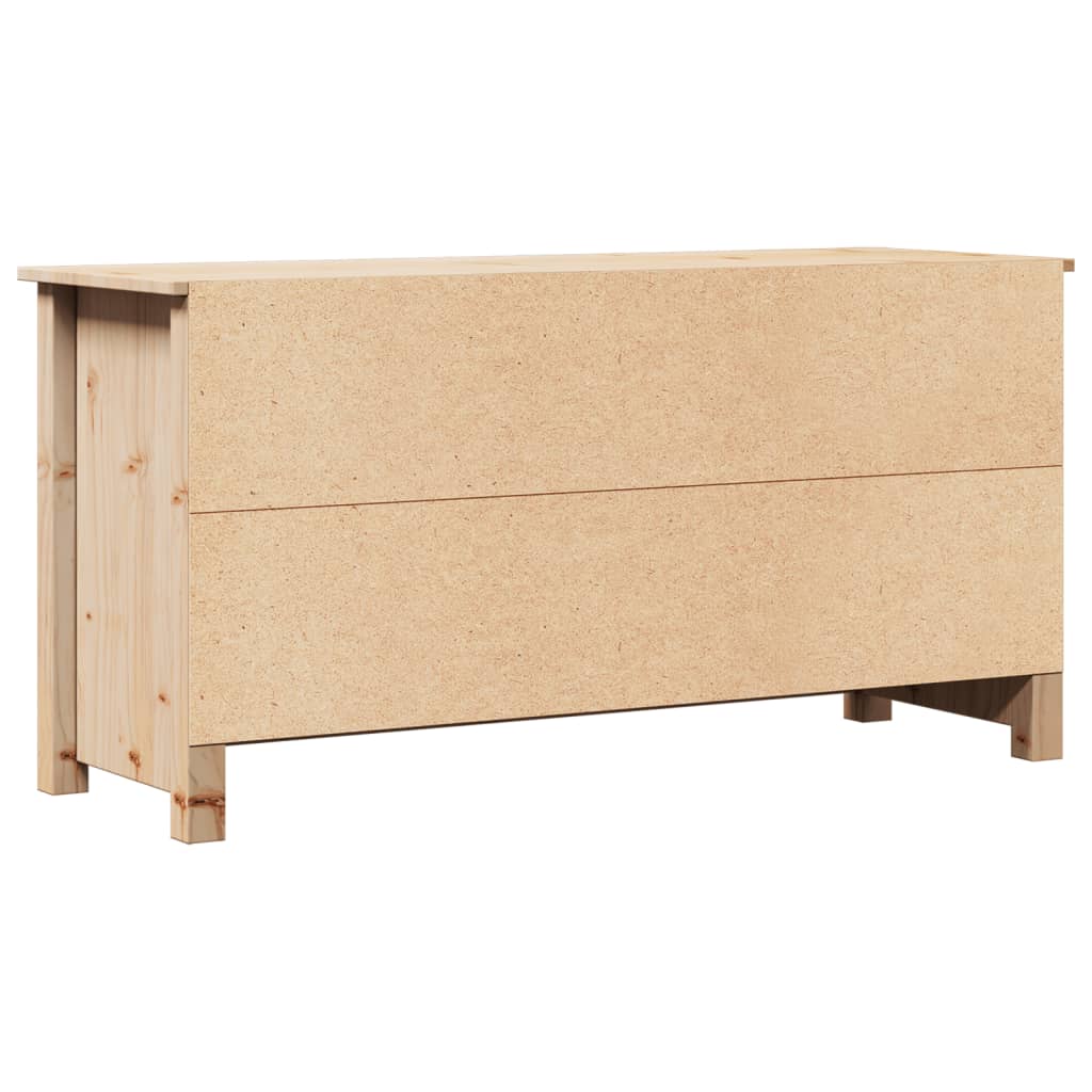 tömör fenyőfa TV-szekrény 103 x 36,5 x 52 cm