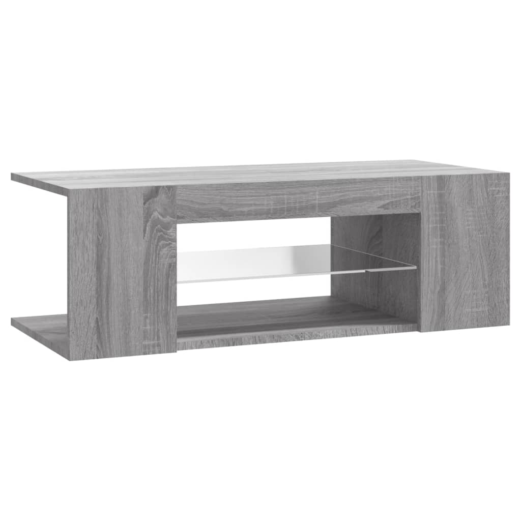 szürke sonoma színű LED-es TV-szekrény 90 x 39 x 30 cm