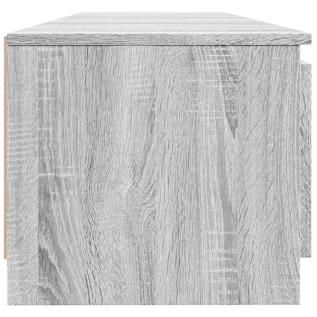 szürke sonoma színű TV-szekrény LED-ekkel 140 x 40 x 36 cm