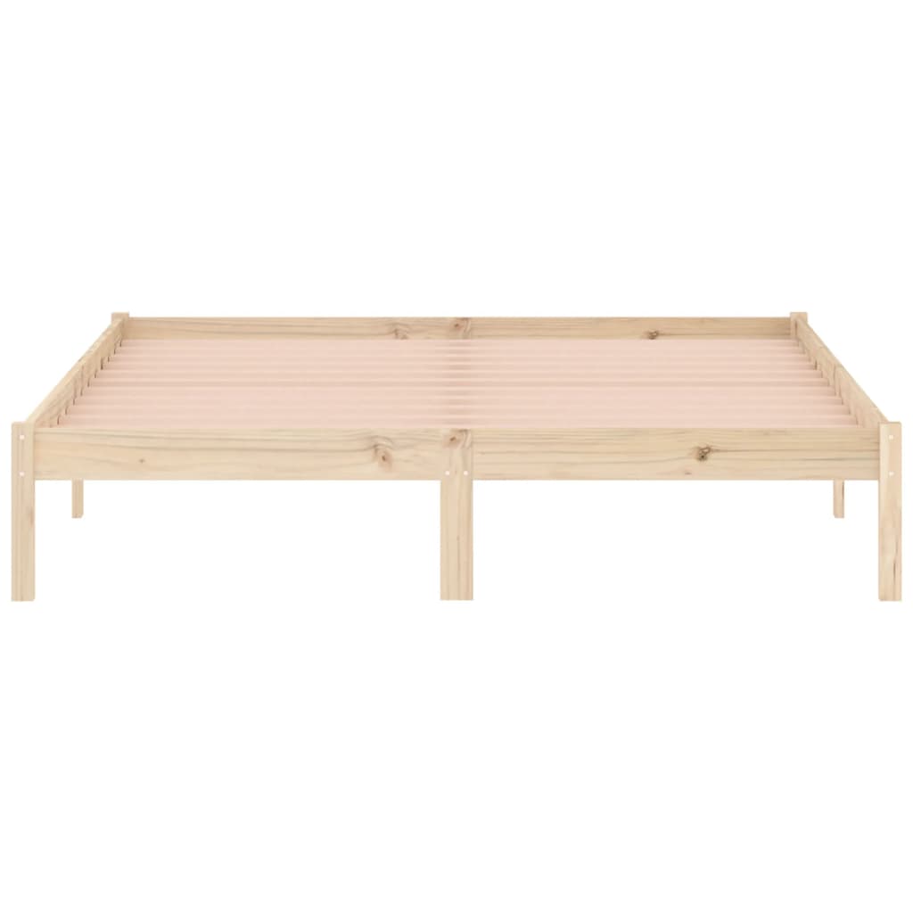 tömör fenyőfa ágy matrac nélkül 152 x 203 cm