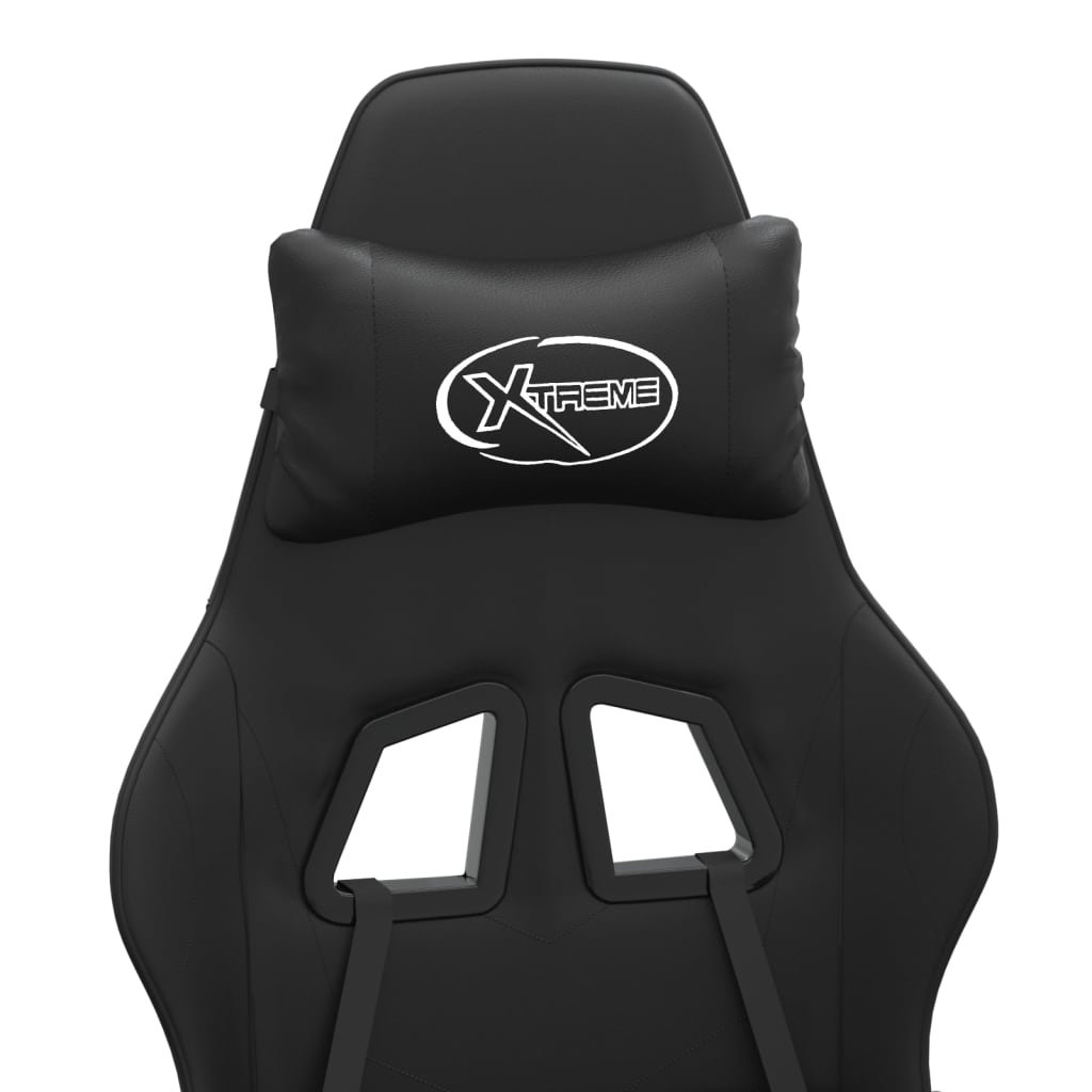 fekete műbőr forgó játékszék