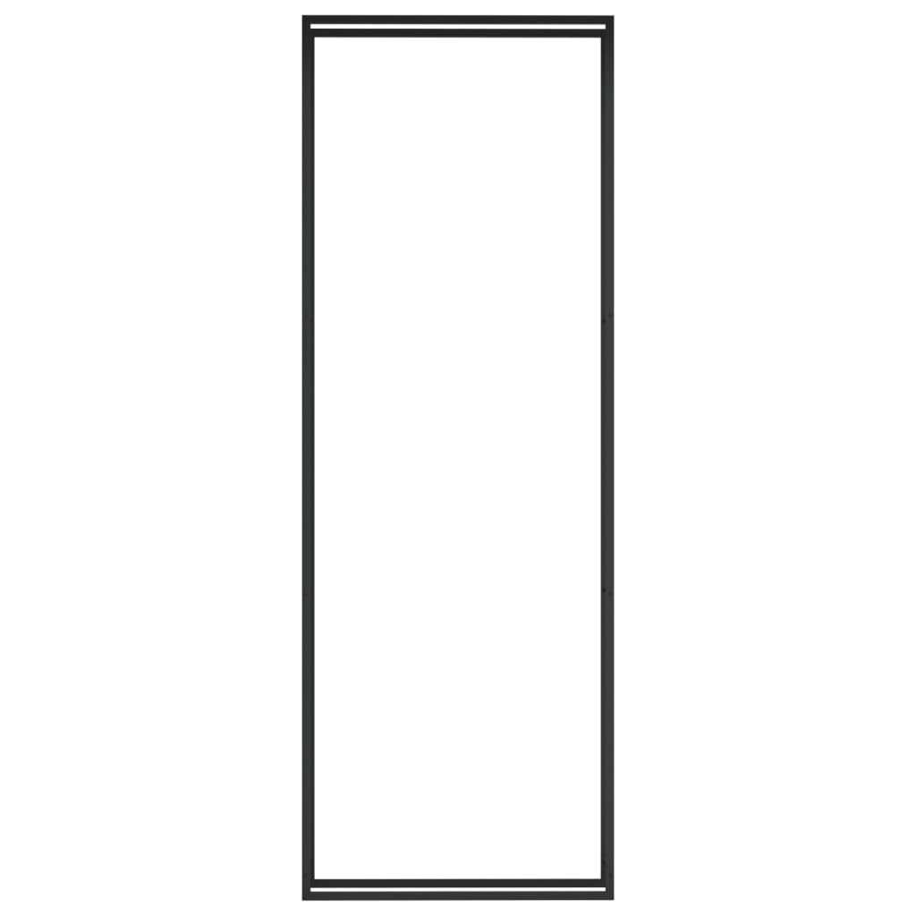 fekete acél tűzifatároló állvány 110x28x312 cm