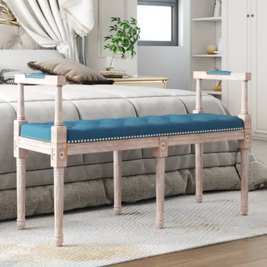 kék bársonypad 110x40x70 cm