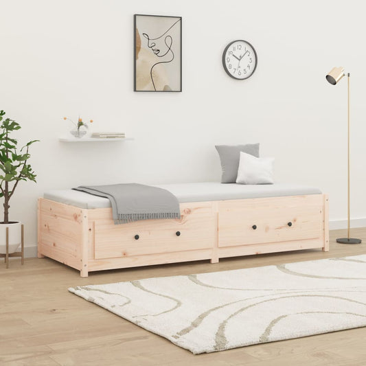tömör fenyőfa kanapéágy matrac nélkül 90 x 200 cm