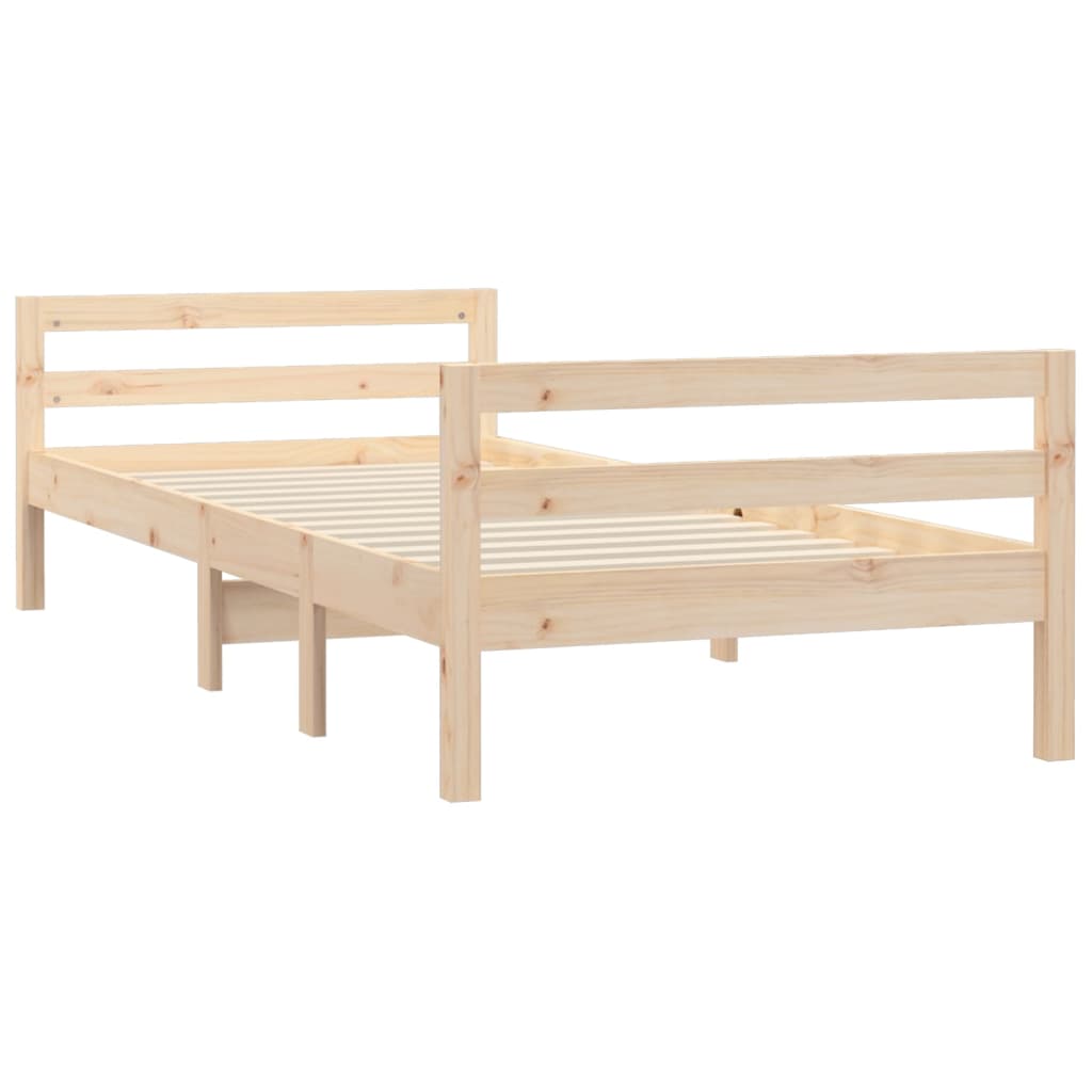 tömör fenyőfa ágy matrac nélkül 75 x 190 cm