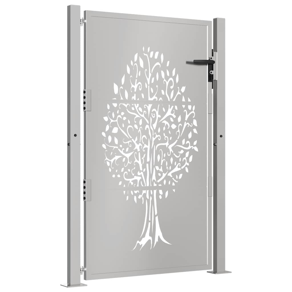 rozsdaszínű famintás corten acél kerti kapu 105 x 155 cm