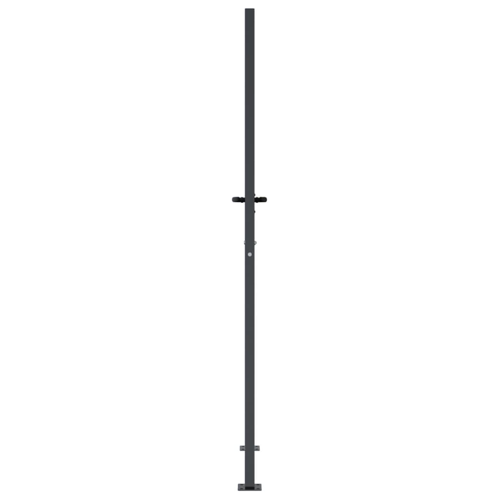antracitszürke fűmintás acél kertkapu 105 x 205 cm