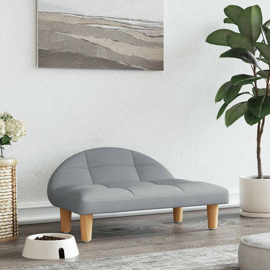 világosszürke szövet kutyaágy 70 x 52 x 30 cm