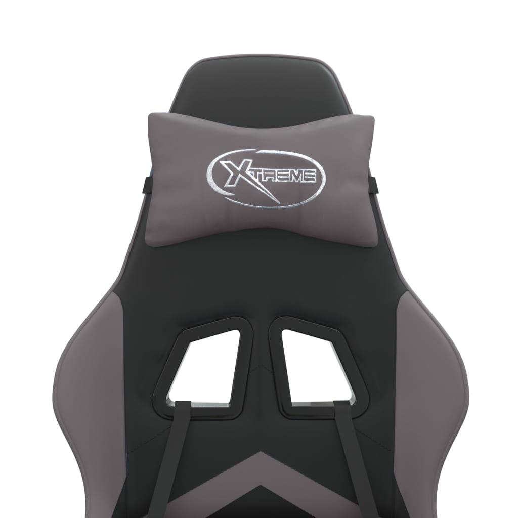 fekete és szürke műbőr játékszék