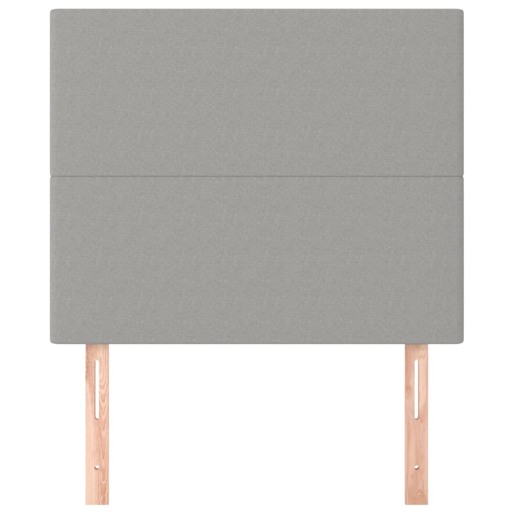 2 db világosszürke szövet fejtámla 80 x 5 x 78/88 cm