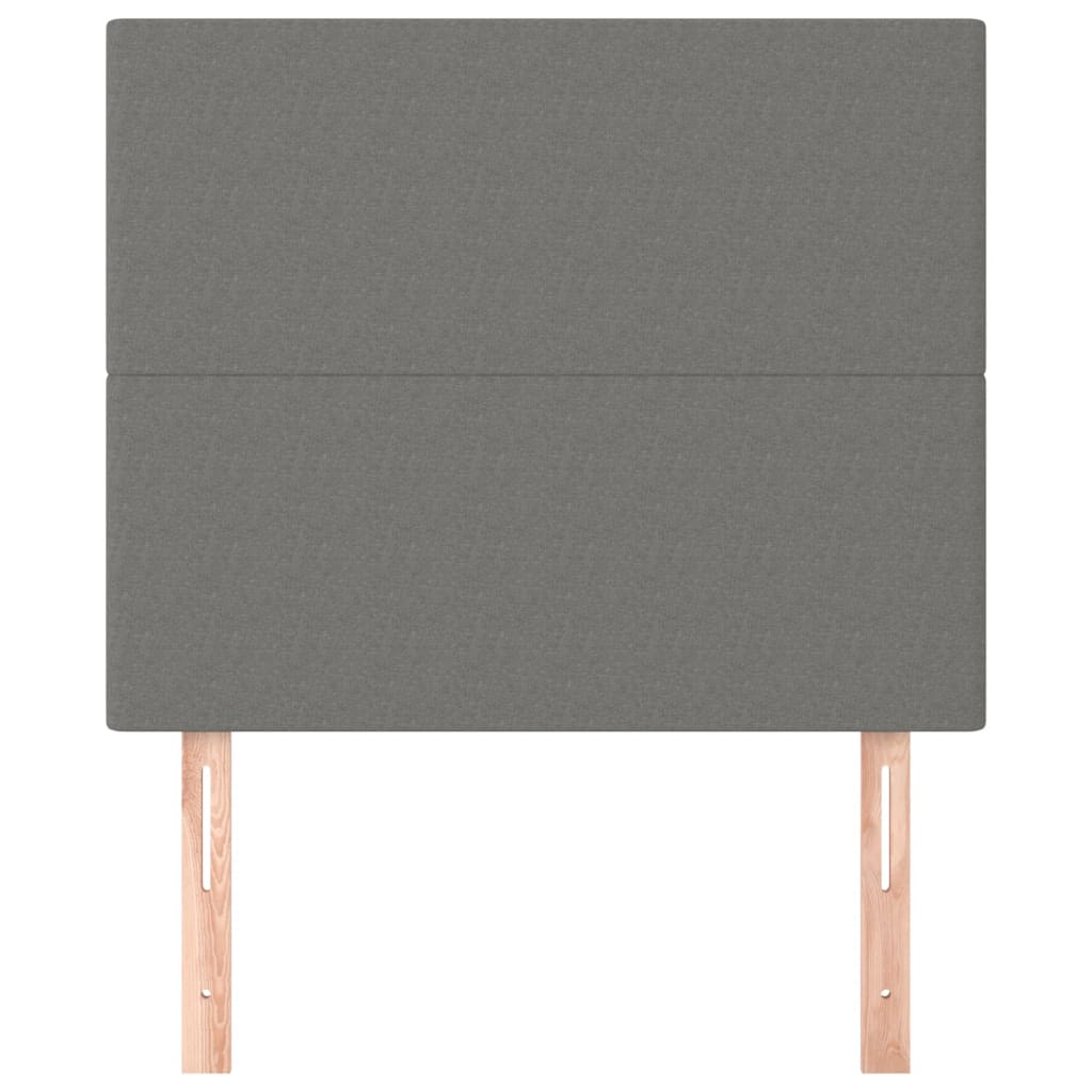 2 db sötétszürke szövet fejtámla 80 x 5 x 78/88 cm