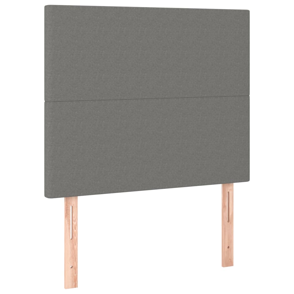 2 db sötétszürke szövet fejtámla 90x5x78/88 cm