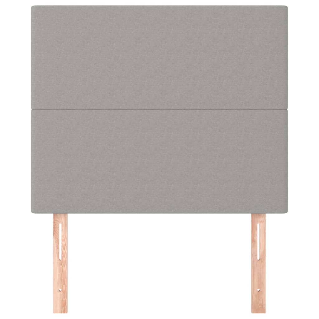 2 db világosszürke szövet fejtámla 100x5x78/88 cm