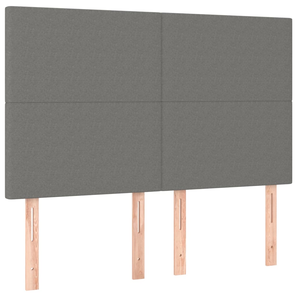 4 db sötétszürke szövet fejtámla 72 x 5 x 78/88 cm